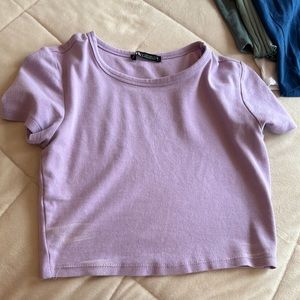 Purple Zara crop top